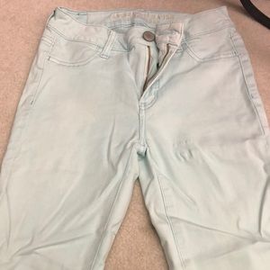 Light Blue American Eagle Jegging Capris.